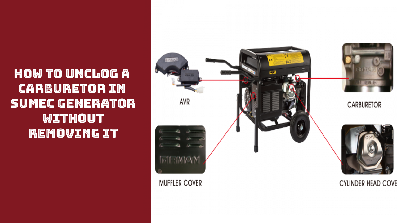 How To Unclog a Carburetor In Sumec Generator Without Removing It