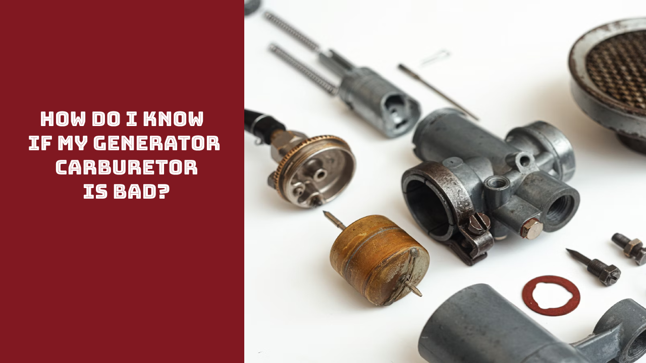 How do I know if my generator carburetor is bad?